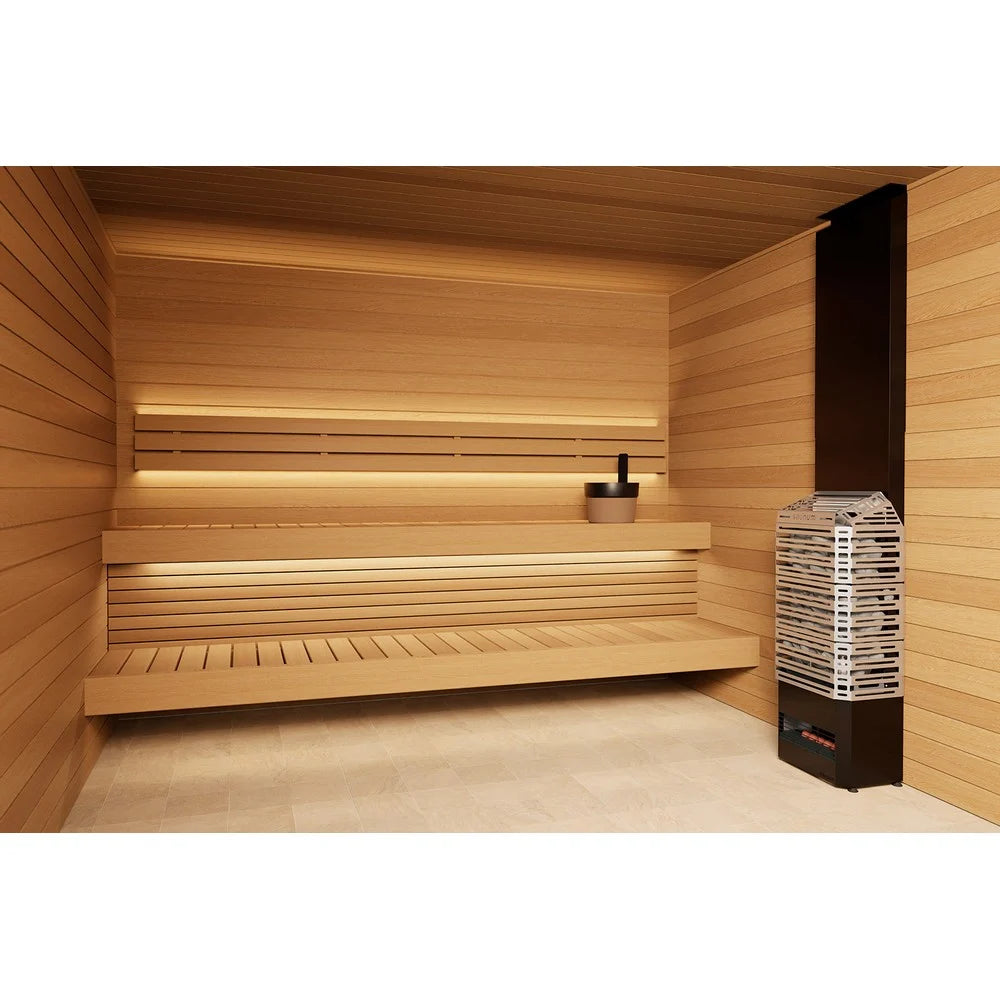 Saunum Air 7 Sauna Heater, 7kW w/Climate Equalizer, Stainless Steel - 4745090017908