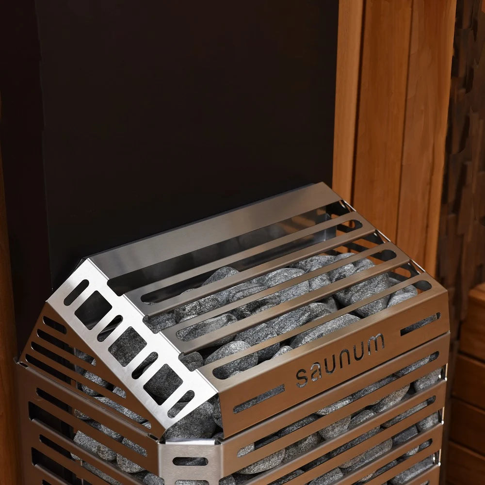 Saunum Air 7 Sauna Heater, 7kW w/Climate Equalizer, Stainless Steel - 4745090017908