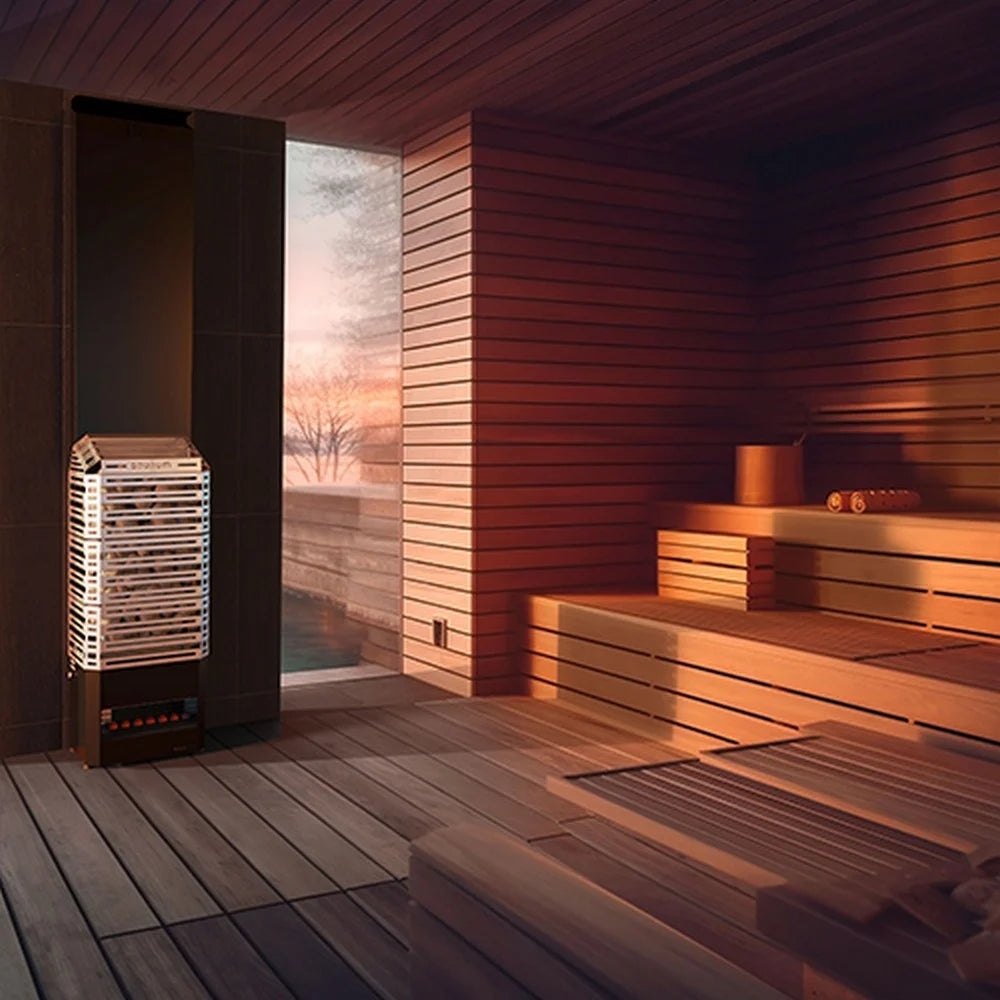 Saunum Air 7 Sauna Heater, 7kW w/Climate Equalizer, Stainless Steel - 4745090017908
