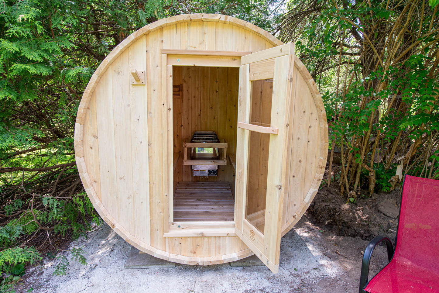 Dundalk Leisurecraft Canadian Timber Harmony Barrel Electric Sauna | 3 Persons CTC22E