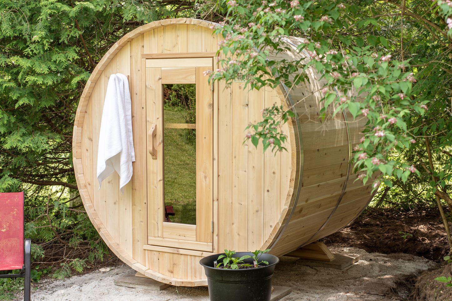Dundalk Leisurecraft Canadian Timber Harmony Barrel Wood Sauna | 3 Persons CTC22W