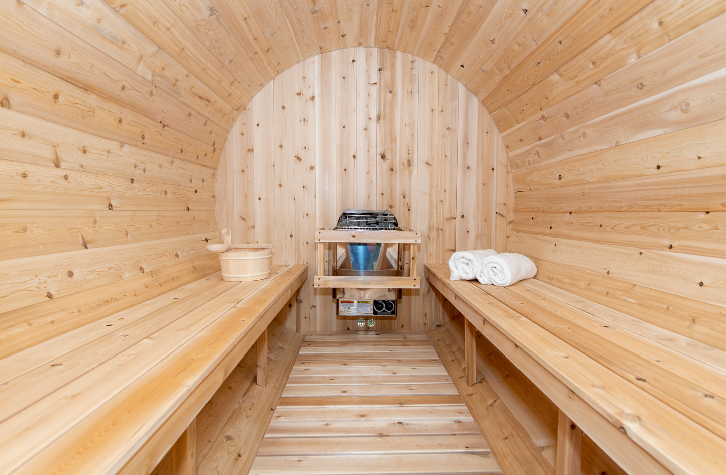 Dundalk Leisurecraft Canadian Timber Tranquility Barrel Electric Sauna | 4 Persons CTC2345E