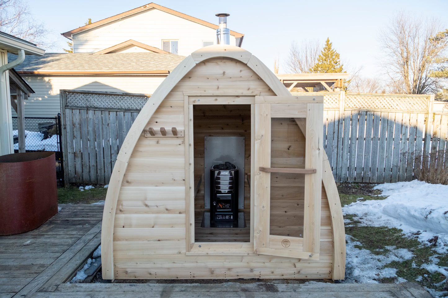 Dundalk Leisurecraft Canadian Timber MiniPOD Electric Sauna | 4 Persons CTC77ME