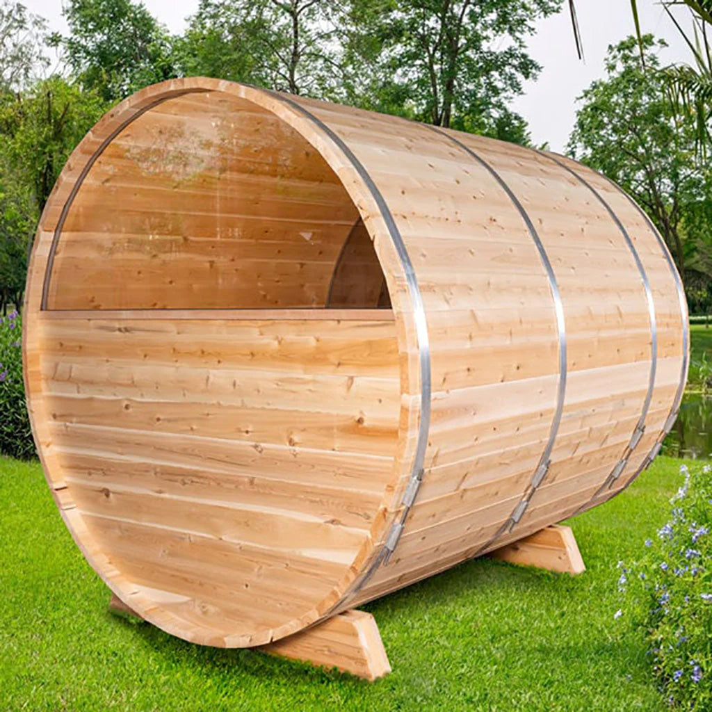 Dundalk Leisurecraft Canadian Timber Tranquility MP Barrel Electric Sauna | 4 Persons CTC2345MPE