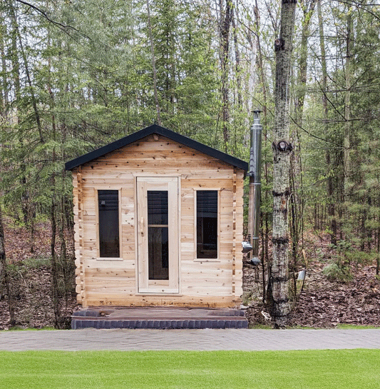 Dundalk Leisurecraft Canadian Timber Georgian Cabin Wood Sauna with Changeroom | 4 Persons CTC88CW