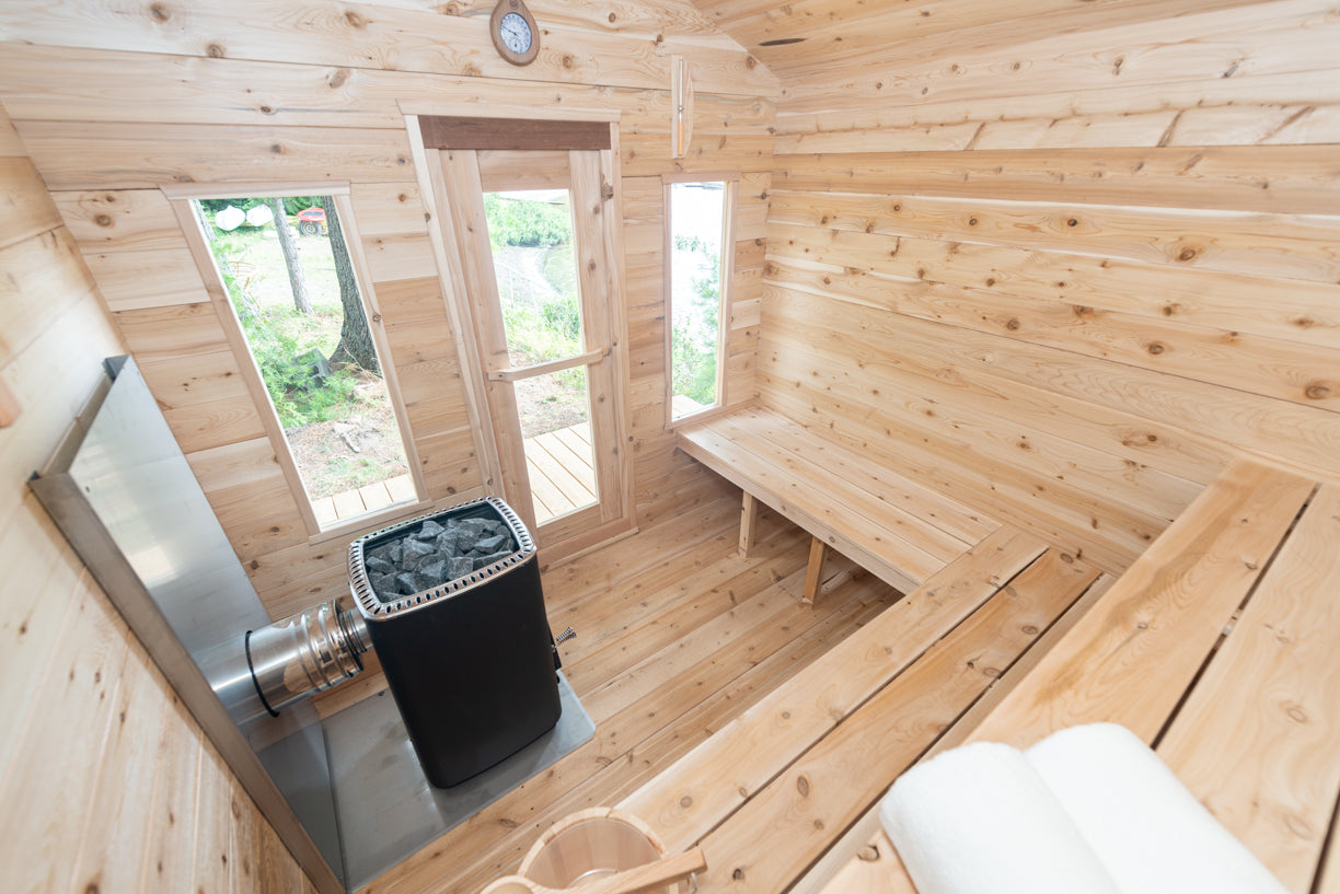 Dundalk Leisurecraft Canadian Timber Georgian Cabin Wood Sauna | 4 Persons CTC88W