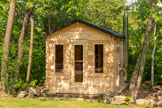 Dundalk Leisurecraft Canadian Timber Georgian Cabin Electric Sauna with Changeroom | 4 Persons CTC88CE