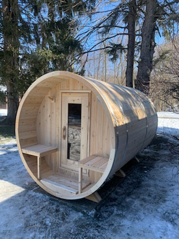 Dundalk Leisurecraft Canadian Timber Serenity Barrel Wood Sauna | 4 Persons CTC2245W