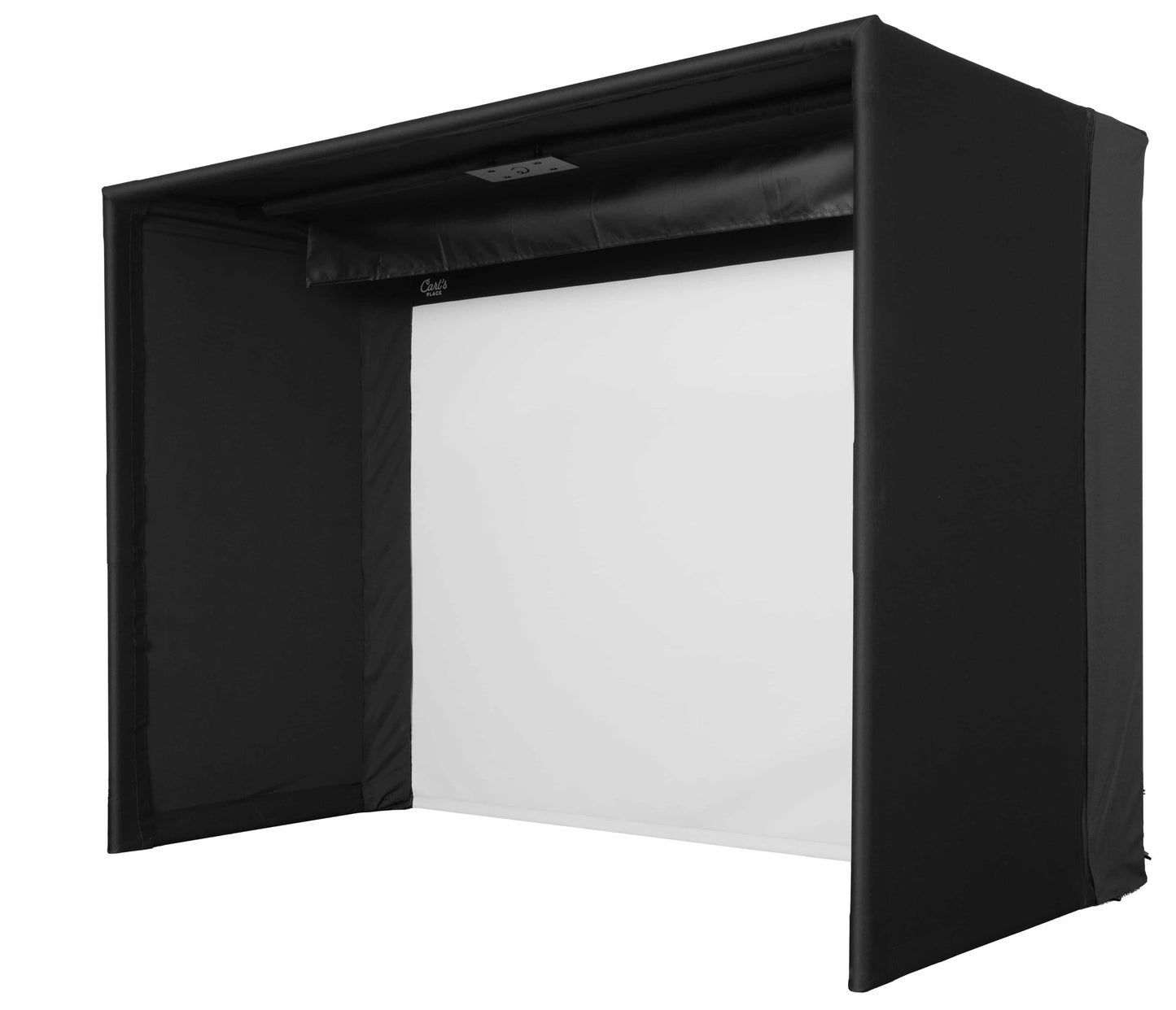 Carl's Place Pro Golf Simulator Enclosure Kit (10' × 13' × 10') with High‑Contrast Gray Premium Golf Screen