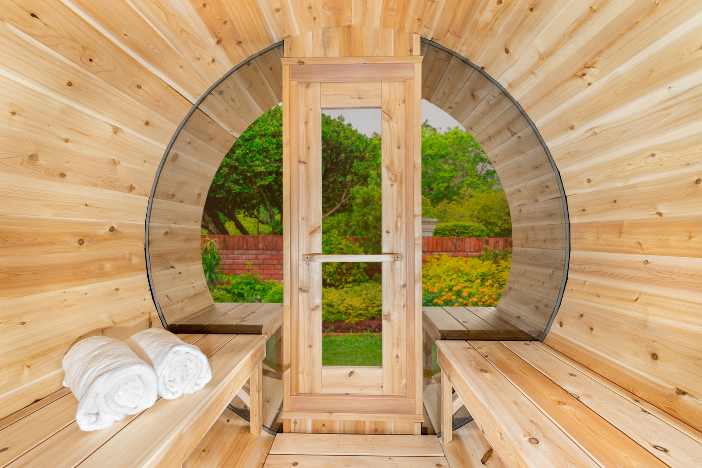 Dundalk Leisurecraft Canadian Timber Serenity MP Barrel Electric Sauna | 4 Persons CTC2245MPE