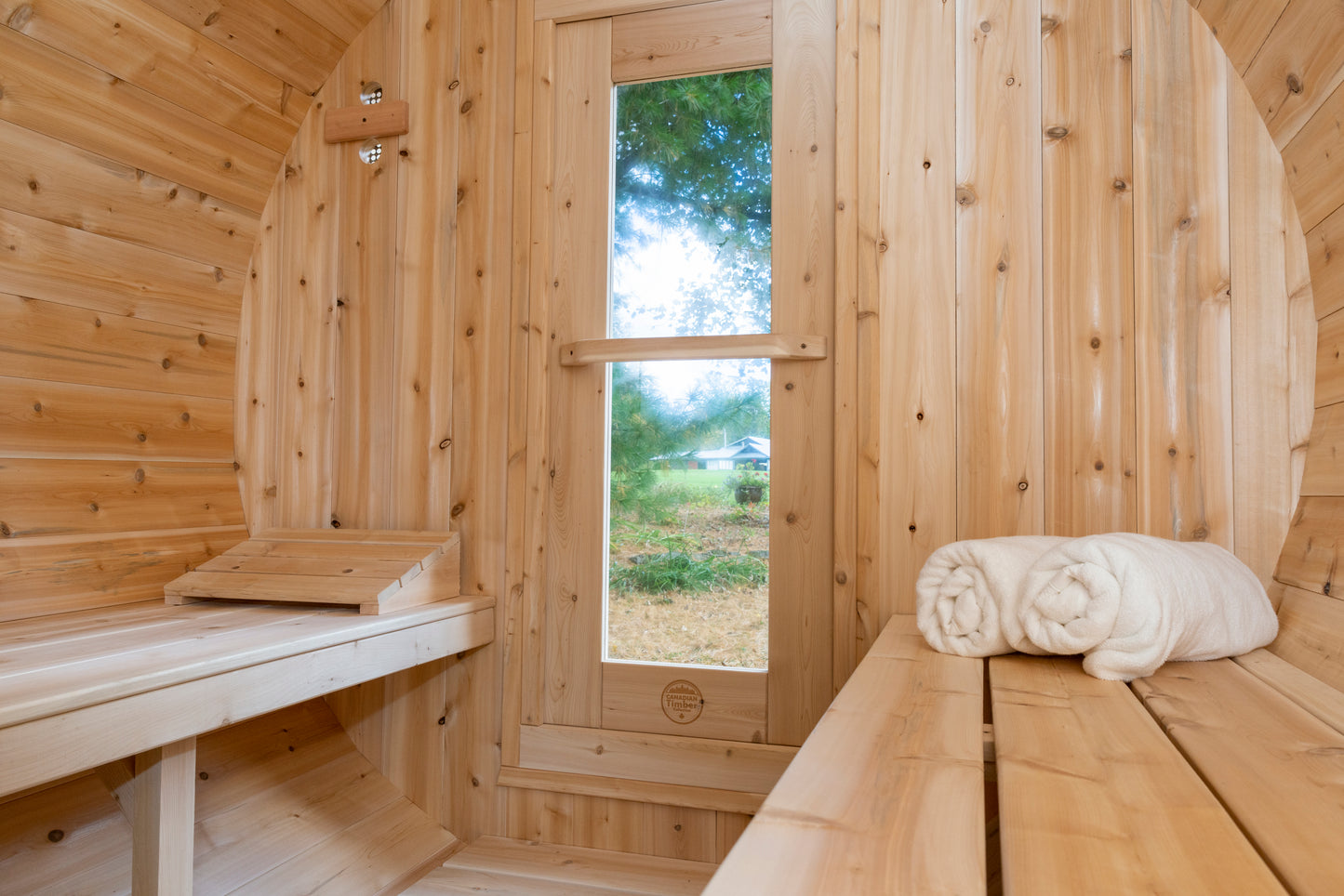 Dundalk Leisurecraft Canadian Timber Serenity Barrel Electric Sauna | 4 Persons CTC2245E