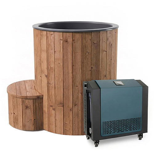 SaunaLife Model S1NC Package 1-Person Immersion Tub and Combination Water Chiller/Heater, Natural - 130023