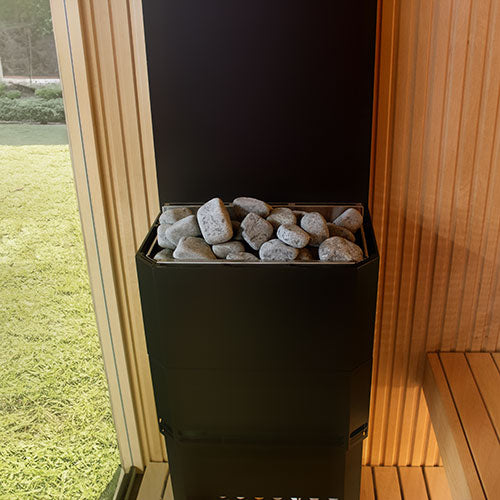 Saunum Air 5 Sauna Heater, 5kW w/Climate Equalizer, Black - 4745090017830