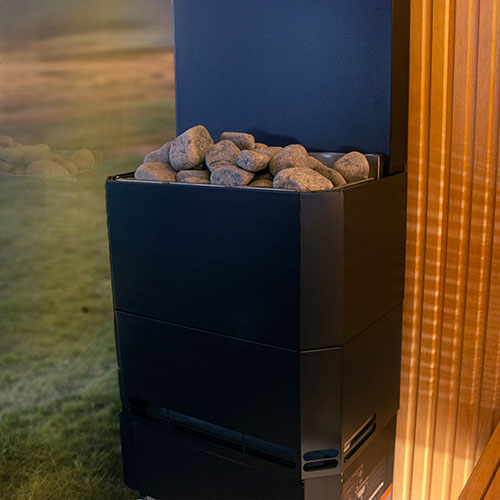 Saunum Air 5 Sauna Heater, 5kW w/Climate Equalizer, Black - 4745090017830