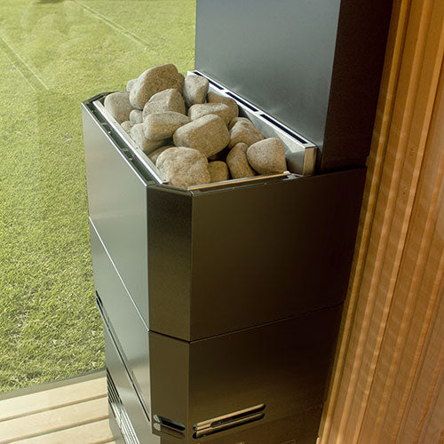 Saunum Air 5 Sauna Heater, 5kW w/Climate Equalizer, Black - 4745090017830