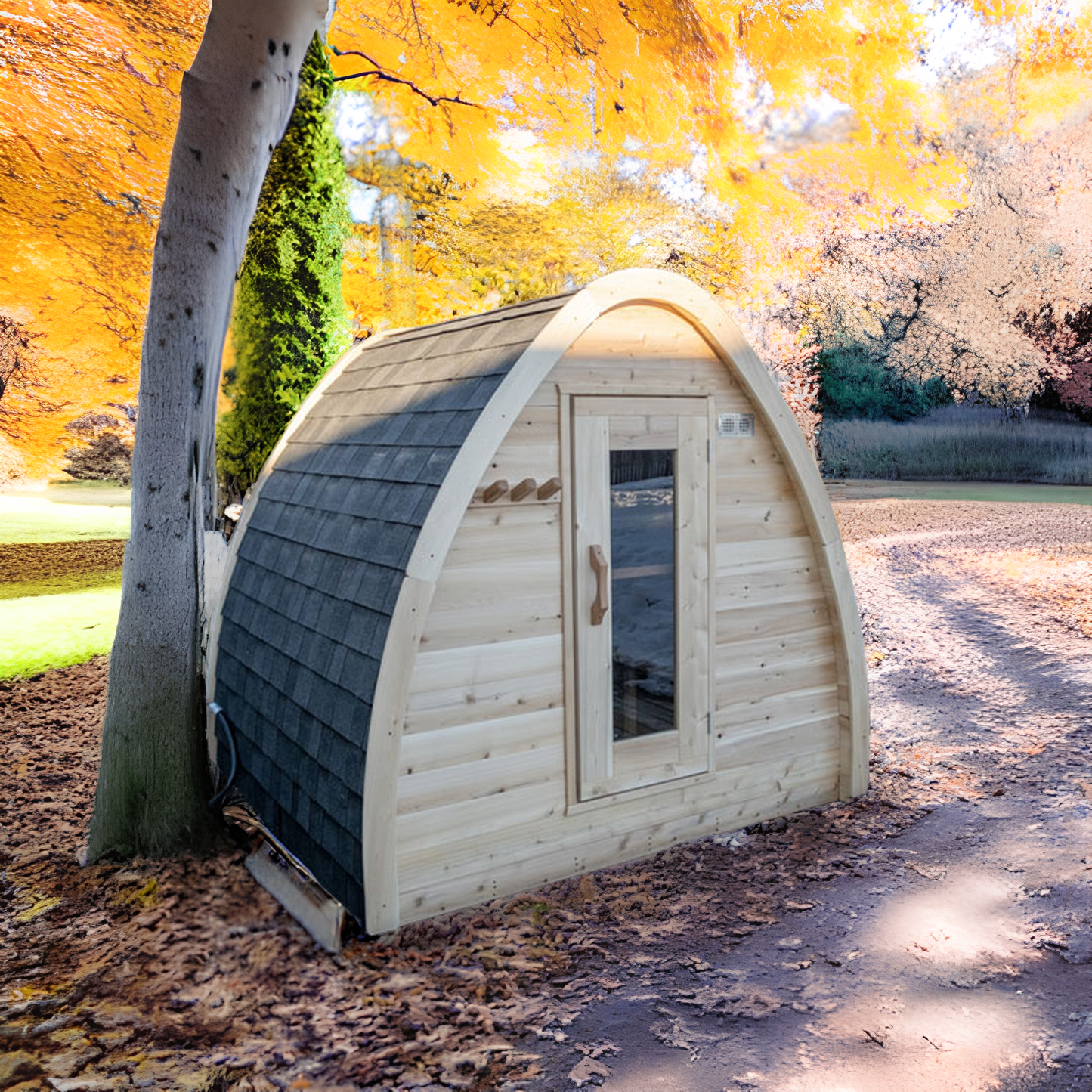 Dundalk Leisurecraft Canadian Timber MiniPOD Electric Sauna | 4 Persons CTC77ME
